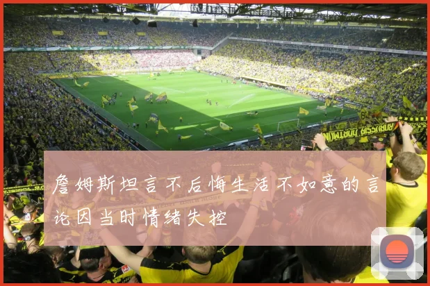 詹姆斯坦言不后悔生活不如意的言论因当时情绪失控